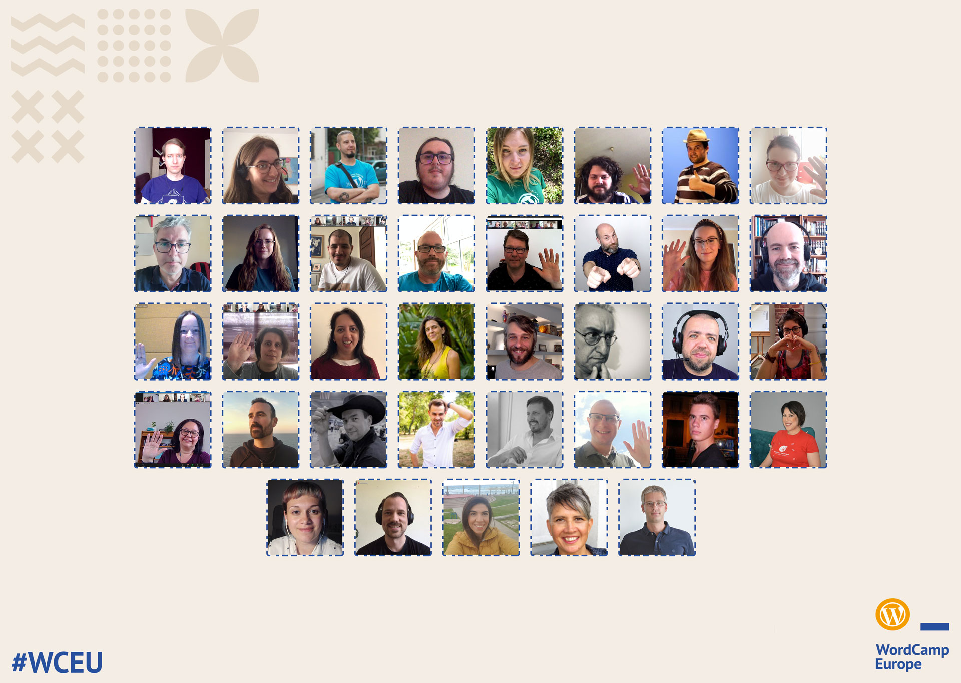 Group photo of the WCEU 2020 Online organising team