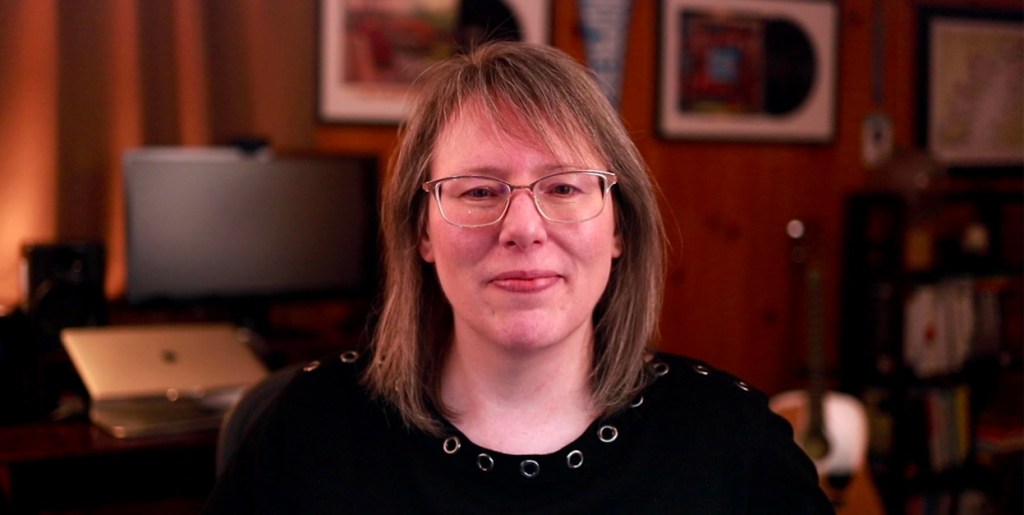 Tonya pictured in her work room