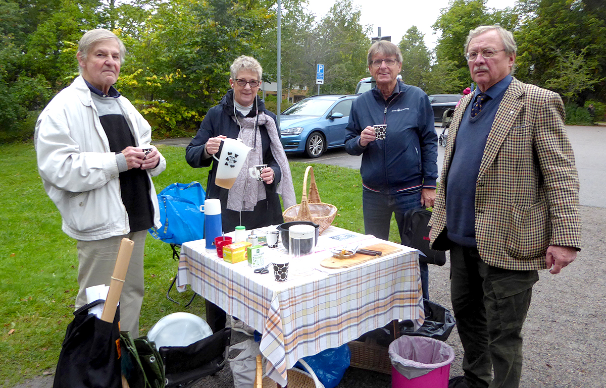 Seminarieparkens vänner P O Sporrong, Karin Ericsson, Leif Wernberg och Mats Jonsson.