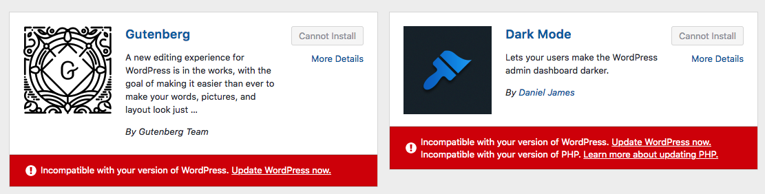 plugin card with $wp_version set to 3.7