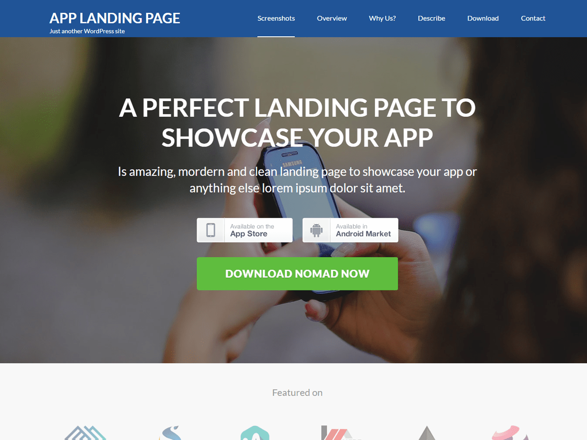 App Landing Page