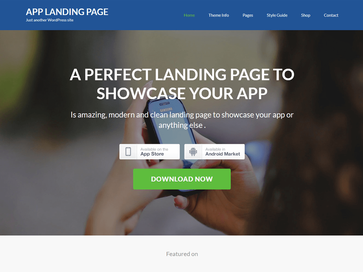 App Landing Page