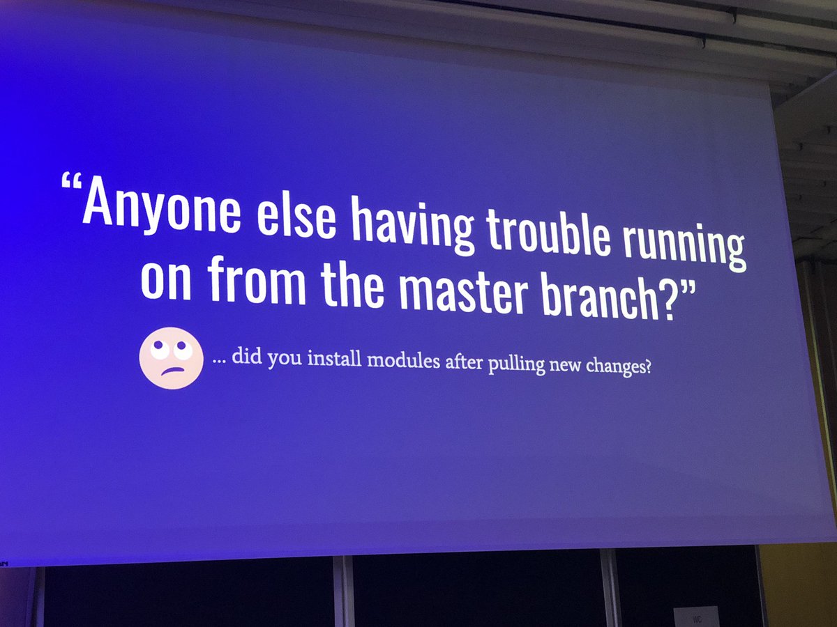 Q: Anyone else having trouble running from the master branch?
A: did you install modules after pulling new changes?