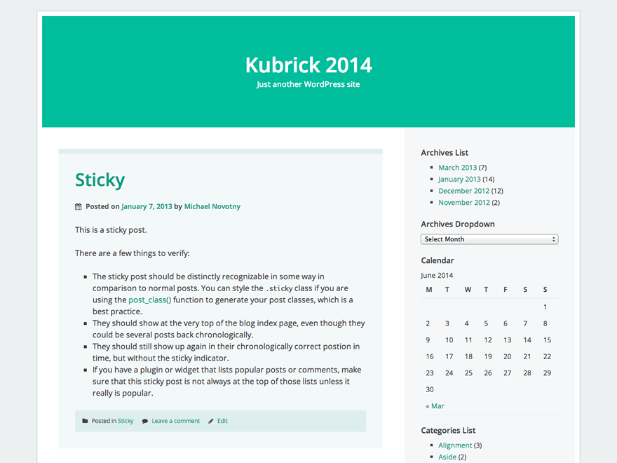 Kubrick 2014