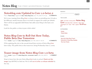 Notes Blog Core Theme