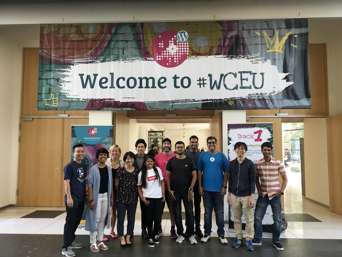 WordCamp Asia members attending WCEU 2019