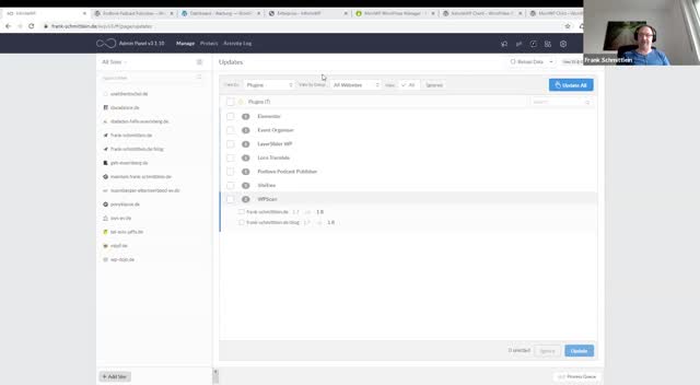 Frank Schmittlein: WordPress mittels InfiniteWP oder MainWP aktualisieren
