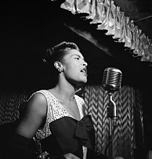 Billie Holiday, Downbeat, New York, N.Y., ca. Feb. 1947 (William P. Gottlieb 04251).jpg