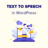 How to add text to speech in WordPress