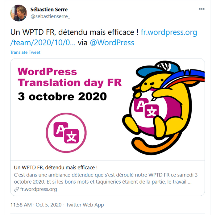 French Tweet