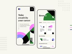 Make creativity your career - Mobile by Ping Lu   #dribbble #design #mobiledesign #appdesign #dribbblers