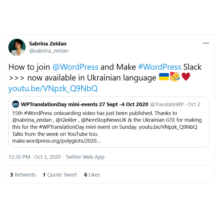 Ukrainian Tweet