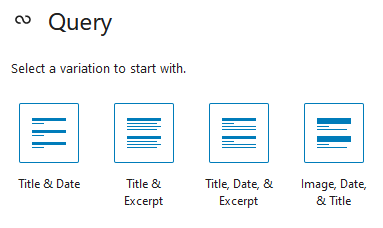 Selección de variaciones de formato en el Query Block.