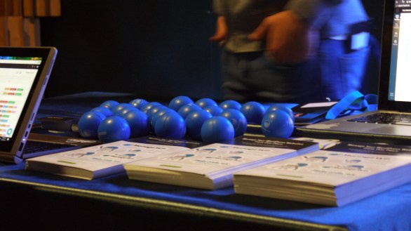 Sponsor table at WordCamp Sofia 2016