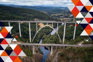 Ponte de Gudián sobre o río Ulla