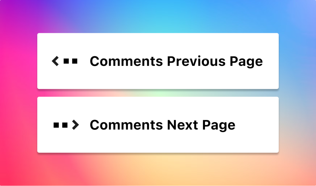 Comments Previous and Next Page