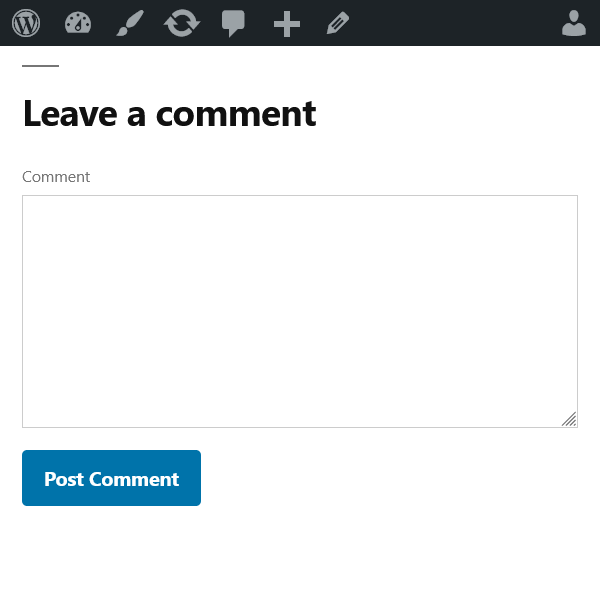 Comment form lacked required fields message in Twenty Nineteen